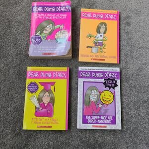Dear Dumb Diary Middle Grade Book Lot – 4 Scholastic Paperbacks